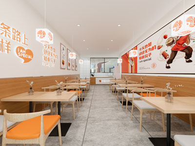 现代饭店餐馆就餐区