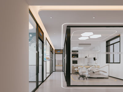 现代口腔医院门诊 诊疗室3d模型 现代口腔医院门诊 诊疗室