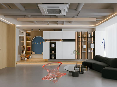 现代客厅3d模型 现代客厅