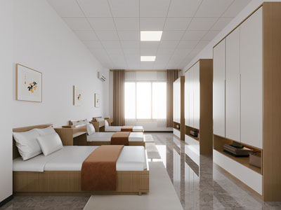现代养老院病房 宿舍3d模型 现代养老院病房 宿舍