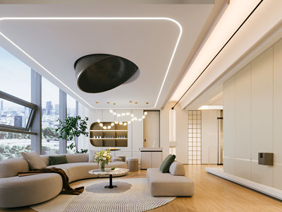 现代美容按摩院前台接待区