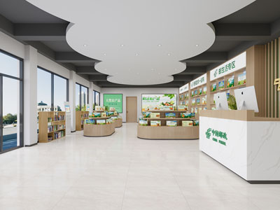 现代邮政大厅前台接待区