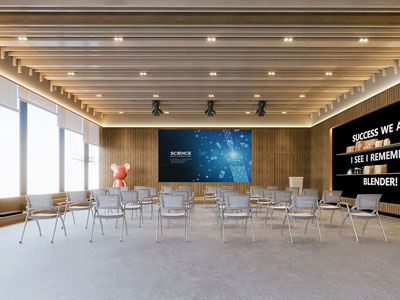 现代会议室 培训教室3d模型 现代会议室 培训教室