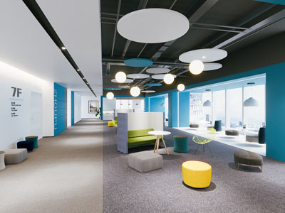 现代休闲区 接待区 洽谈区