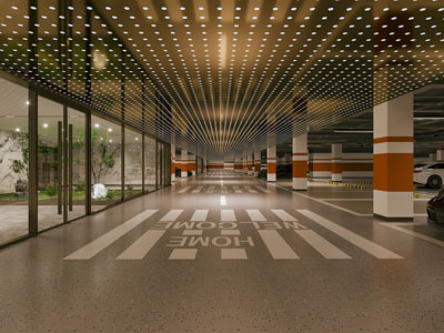 现代地下停车场