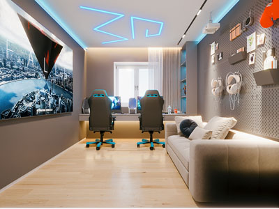 现代电竞游戏室 休闲室