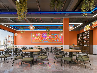 现代饭店餐馆就餐区