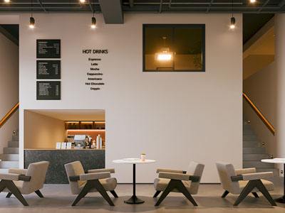 现代饭店餐馆就餐区