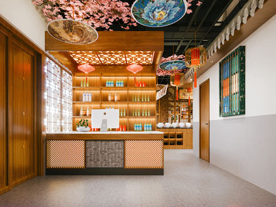 新中式饭店餐馆前台