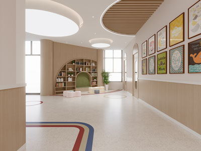 现代儿童图书馆 阅览室 书吧3d模型 现代儿童图书馆 阅览室 书吧