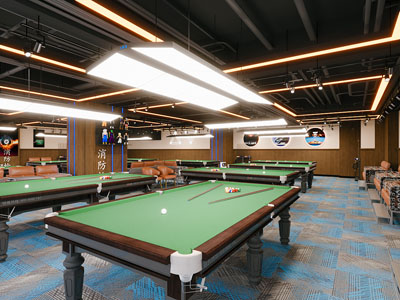现代台球室 桌球室