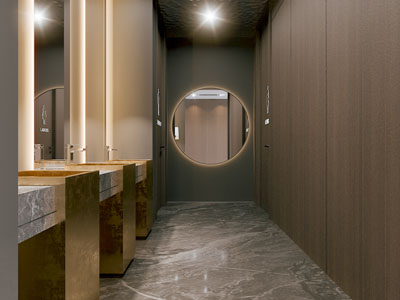 新中式公共卫生间 洗手间