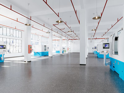 现代工厂车间 厂房