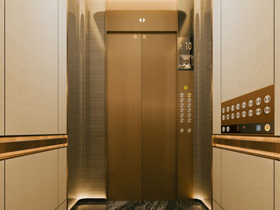 现代电梯间