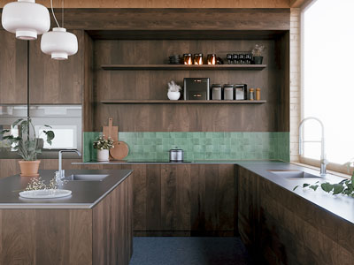 侘寂风中古风厨房3d模型 侘寂风中古风厨房