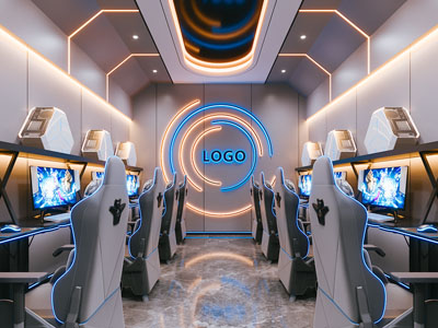 现代科技感网咖 网吧