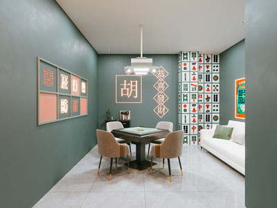 现代港风棋牌室 娱乐休闲室