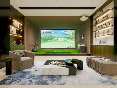 现代室内高尔夫球馆3d模型 现代室内高尔夫球馆