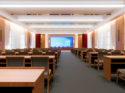 现代会议厅 报告厅3d模型 现代会议厅 报告厅
