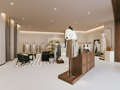 侘寂风服装专卖店 接待区