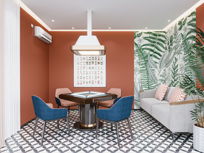 现代棋牌室 娱乐休闲室