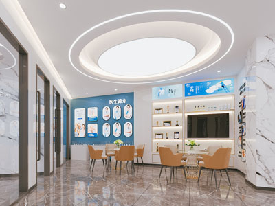 现代口腔医院接待区3d模型 现代口腔医院接待区