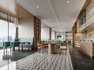 现代饭店餐馆就餐区