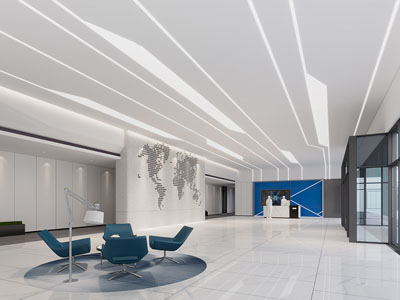 现代大堂前台接待区