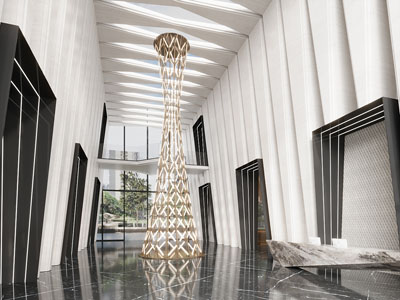 现代酒店大堂前台接待