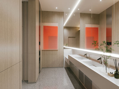 现代公共卫生间 洗手间