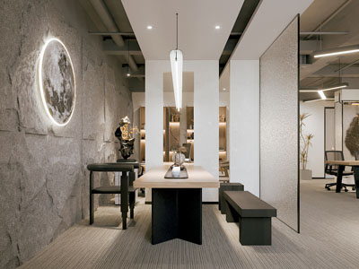 新中式茶室3d模型 新中式茶室