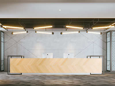 现代大堂前台接待区