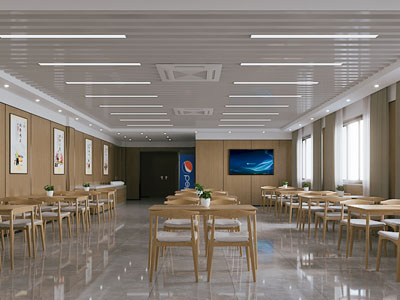 新中式食堂就餐区