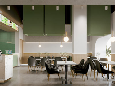 现代饭店餐馆就餐区