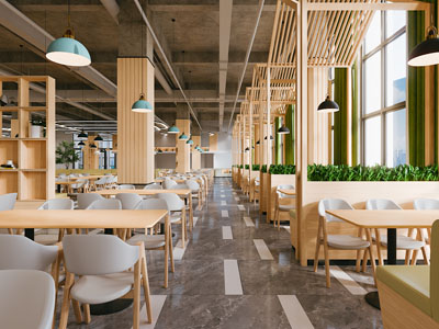 现代饭店餐馆就餐区