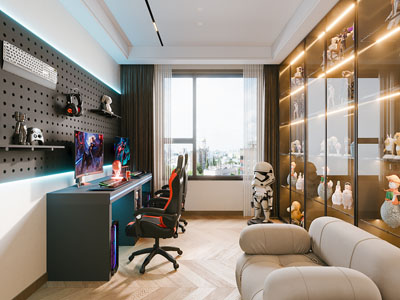 现代休闲室 电竞游戏房