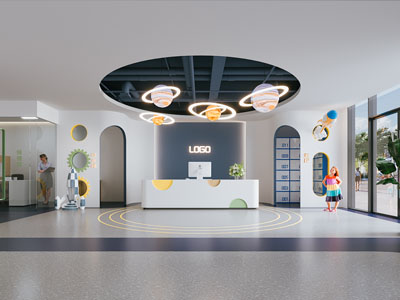 现代儿童医院大厅前台接待