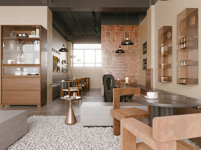 工业风loft咖啡厅