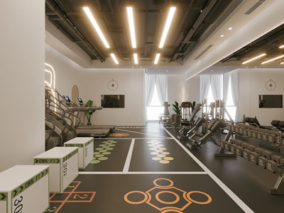 现代健身房3d模型 现代健身房