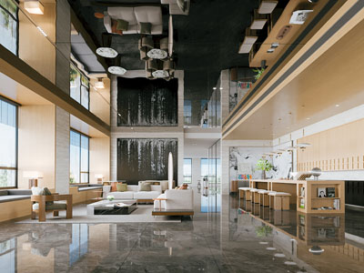 现代售楼处接待区 休闲区