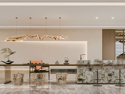 现代茶室3d模型 现代茶室