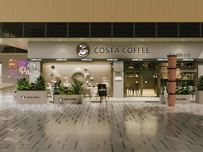 现代咖啡厅门头