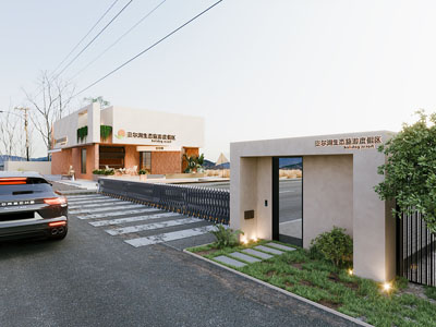 现代企业公司大门3d模型 现代企业公司大门