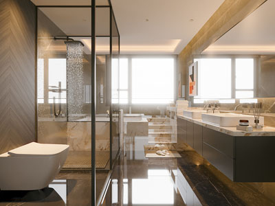 现代卫浴间 洗手间