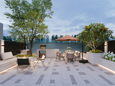 现代别墅庭院景观园艺小品