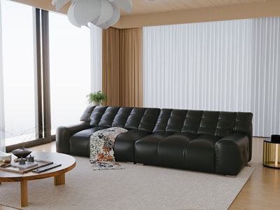 现代客厅多人沙发3d模型 现代客厅多人沙发
