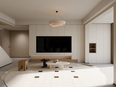 现代客厅3d模型 现代客厅