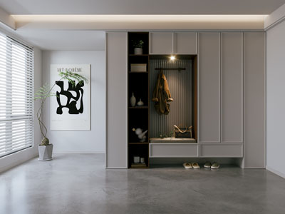 现代玄关鞋柜3d模型 现代玄关鞋柜