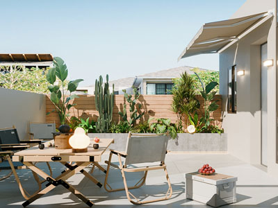 现代阳台景观园艺小品