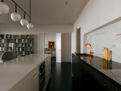 现代开放式厨房 客厅3d模型 现代开放式厨房 客厅